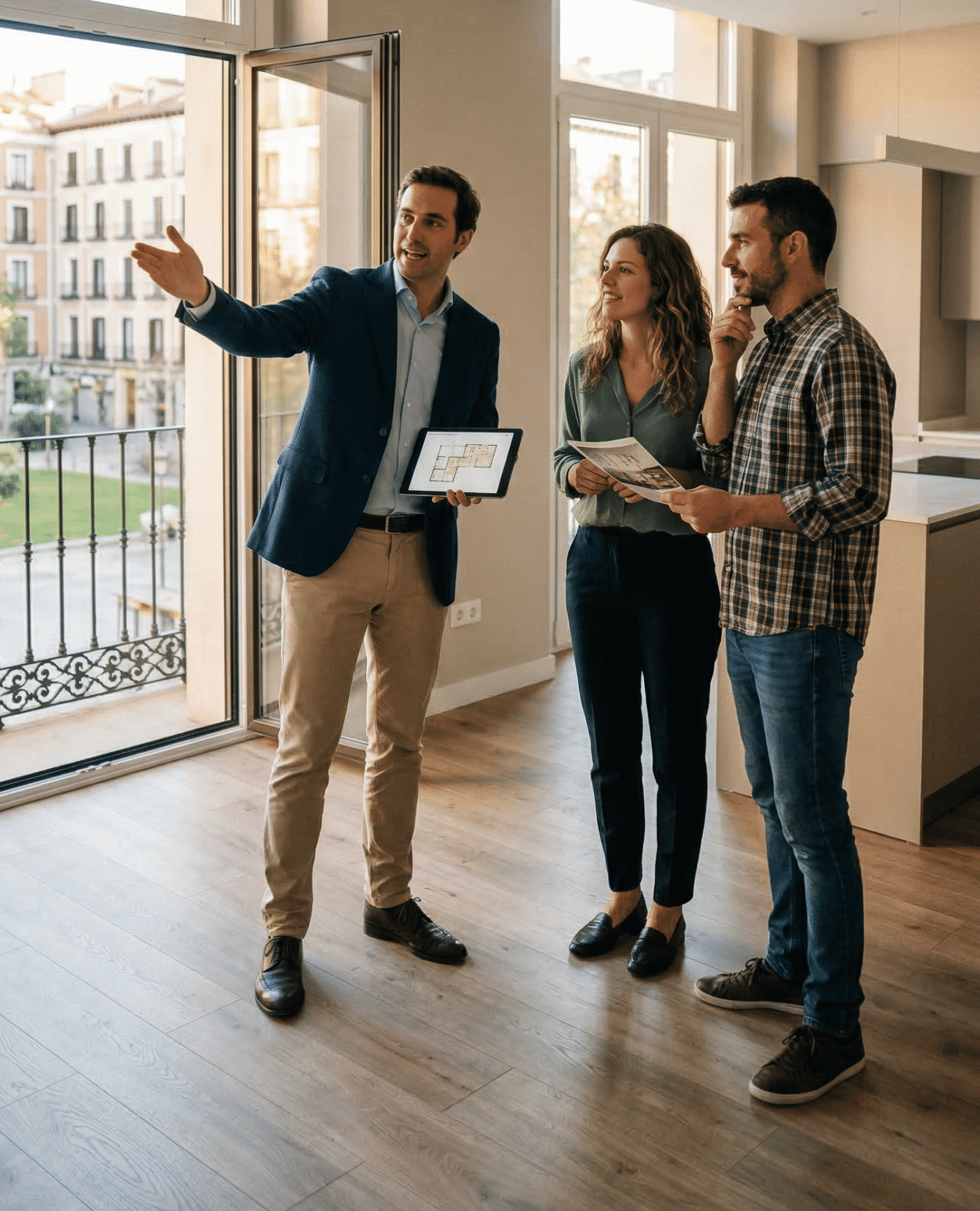 asesor de global mostrando propiedad